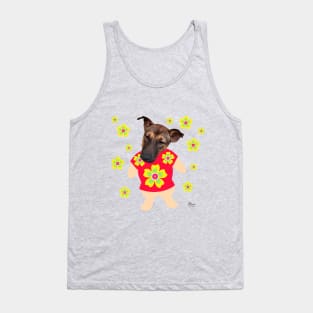 Ting Funny Cartoon Lovely Dog. Tank Top